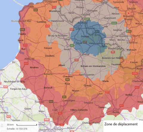 zone forfait déplacement